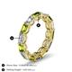 5 - Beverly 5x3 mm Emerald Cut Lab Grown Diamond and Peridot Eternity Band 