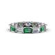 1 - Beverly 5x3 mm Emerald Cut Lab Grown Diamond and Lab Created Alexandrite Eternity Band 