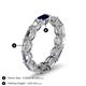 5 - Beverly 5x3 mm Emerald Cut Lab Grown Diamond and Blue Sapphire Eternity Band 