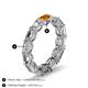 5 - Beverly 5x3 mm Emerald Cut Lab Grown Diamond and Citrine Eternity Band 