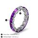 5 - Beverly 5x3 mm Emerald Cut Forever Brilliant Moissanite and Amethyst Eternity Band 