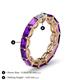 5 - Beverly 5x3 mm Emerald Cut Forever Brilliant Moissanite and Amethyst Eternity Band 