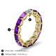 5 - Beverly 5x3 mm Emerald Cut Forever One Moissanite and Amethyst Eternity Band 