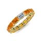 4 - Beverly 5x3 mm Emerald Cut Forever One Moissanite and Citrine Eternity Band 