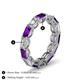 5 - Beverly 5x3 mm Emerald Cut Forever Brilliant Moissanite and Amethyst Eternity Band 