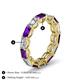 5 - Beverly 5x3 mm Emerald Cut Forever Brilliant Moissanite and Amethyst Eternity Band 