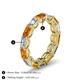 5 - Beverly 5x3 mm Emerald Cut Forever One Moissanite and Citrine Eternity Band 