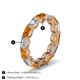 5 - Beverly 5x3 mm Emerald Cut Forever One Moissanite and Citrine Eternity Band 