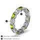 5 - Beverly 5x3 mm Emerald Cut Forever One Moissanite and Peridot Eternity Band 