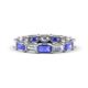1 - Beverly 5x3 mm Emerald Cut Forever One Moissanite and Tanzanite Eternity Band 
