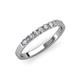 4 - Fiala 2.40 mm Diamond 7 Stone Wedding Band 