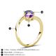 6 - Jianna 6.00 mm Cushion Amethyst and Round Iolite 2 Stone Promise Ring 