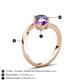 6 - Jianna 6.00 mm Cushion Amethyst and Round Iolite 2 Stone Promise Ring 