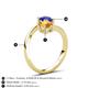 6 - Jianna 6.00 mm Cushion Citrine and Round Blue Sapphire 2 Stone Promise Ring 
