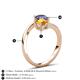 6 - Jianna 6.00 mm Cushion Citrine and Round Iolite 2 Stone Promise Ring 