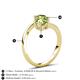 6 - Jianna 6.00 mm Cushion and Round Peridot 2 Stone Promise Ring 