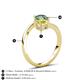 6 - Jianna 6.00 mm Cushion Lab Created Yellow Sapphire and Round Lab Created Alexandrite 2 Stone Promise Ring 