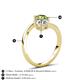 6 - Jianna GIA Certified 6.00 mm Cushion Natural Diamond and Round Peridot 2 Stone Promise Ring 