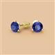 2 - Pema 6.5mm (1.60 ctw) Iolite Martini Solitaire Stud Earrings 