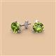 2 - Pema 6.5mm (2.20 ctw) Peridot Martini Solitaire Stud Earrings 
