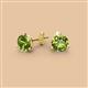 2 - Pema 6.5mm (2.20 ctw) Peridot Martini Solitaire Stud Earrings 