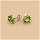 2 - Pema 6.5mm (2.20 ctw) Peridot Martini Solitaire Stud Earrings 
