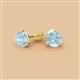 2 - Pema 6.5mm (1.74 ctw) Aquamarine Martini Solitaire Stud Earrings 
