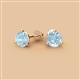 2 - Pema 6.5mm (1.74 ctw) Aquamarine Martini Solitaire Stud Earrings 