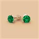 2 - Pema 6mm (1.44 ctw) Emerald Martini Solitaire Stud Earrings 