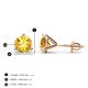 4 - Pema 6.5mm (1.74 ctw) Citrine Martini Solitaire Stud Earrings 
