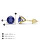 4 - Pema 6.5mm (1.60 ctw) Iolite Martini Solitaire Stud Earrings 