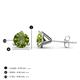 4 - Pema 6.5mm (2.20 ctw) Peridot Martini Solitaire Stud Earrings 