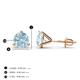 4 - Pema 6.5mm (1.74 ctw) Aquamarine Martini Solitaire Stud Earrings 