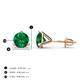 4 - Pema 6mm (1.44 ctw) Emerald Martini Solitaire Stud Earrings 