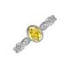 4 - Jiena Desire Oval Cut Yellow Sapphire and Round Diamond Engagement Ring 