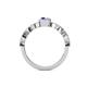 5 - Jiena Desire Oval Cut Tanzanite and Round Diamond Engagement Ring 