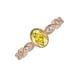 4 - Jiena Desire Oval Cut Yellow Sapphire and Round Lab Grown Diamond Engagement Ring 