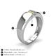 5 - Ethan 3.00 mm Round Yellow Diamond 2 Stone Men Wedding Ring 