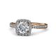4 - Anne Desire Diamond Two Tone Halo Engagement Ring  