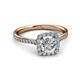 3 - Anne Desire Diamond Halo Engagement Ring  