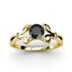 2 - Trissie Black Diamond Solitaire Engagement Ring 