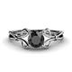 1 - Trissie Black Diamond Solitaire Ring 