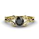 1 - Trissie Black Diamond Solitaire Engagement Ring 