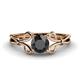 1 - Trissie Black Diamond Solitaire Engagement Ring 