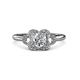 3 - Kyra Signature 1.25 ctw  IGI Certified Round Lab Grown Diamond (VS1/F) and Natural Diamond Engagement Ring 