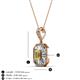 3 - Pamela Iris 0.73 ctw Emerald Cut Yellow Sapphire and Baguette Diamond Milgrain Halo Pendant Necklace 