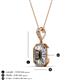 3 - Pamela Iris 0.80 Emerald Cut Lab Created Alexandrite and Baguette Diamond Milgrain Halo Pendant Necklace 