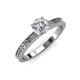 4 - Florie Classic 1.00 ct IGI Certified Lab Grown Diamond Round (6.50 mm) Solitaire Engagement Ring 
