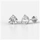 1 - Pema 2.00 ctw (6.50 mm) IGI Certified Round Lab Grown Diamond Martini Solitaire Stud Earrings 