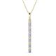 1 - Stephanie 0.30 ctw (1.80 mm) Round Natural Diamond and Tanzanite Vertical Pendant Necklace 